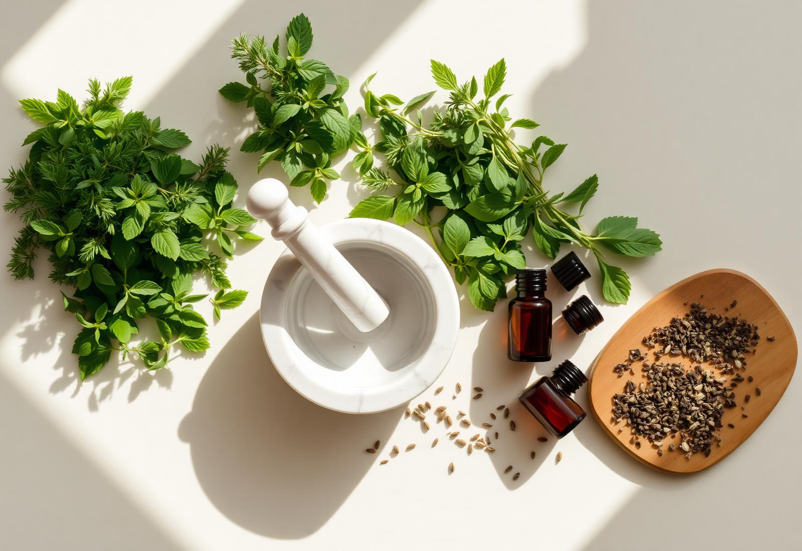 Fresh herbs and natural remedies